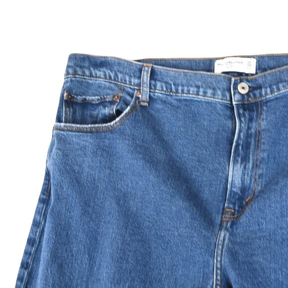 Abercrombie Mom Jeans High Rise 35 20 L Long  Soft Grunge Preppy - Picture 5 of 8